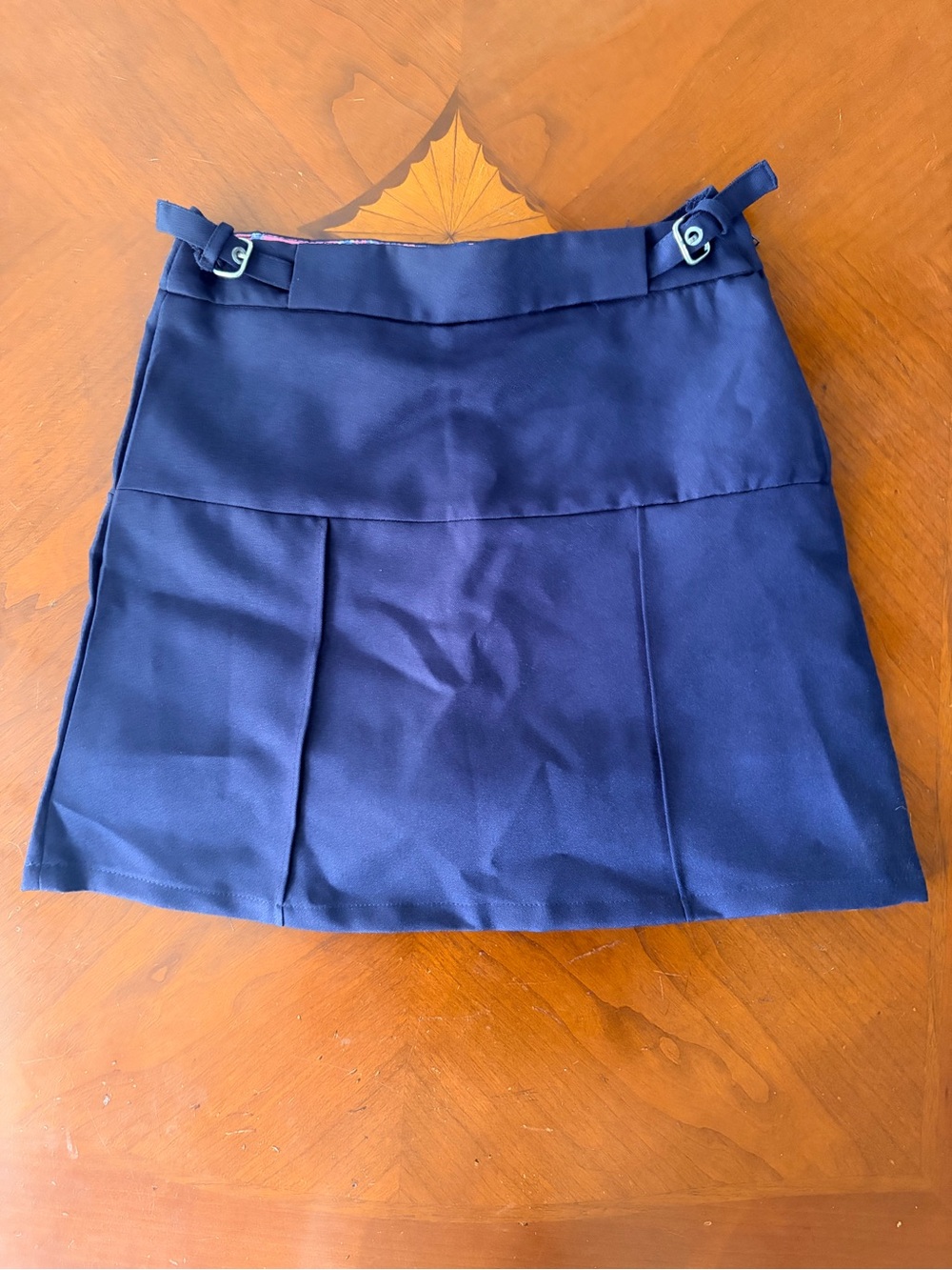 U.S. Polo Assn. Navy Pleated Skort with Buckle Accents